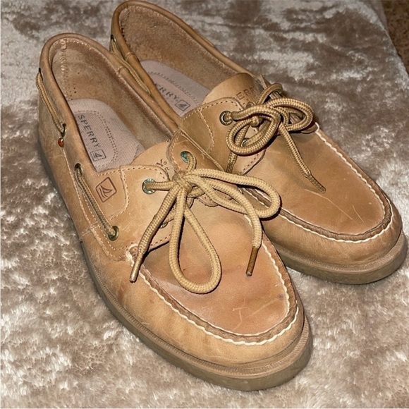 🥶😀🔥Sperry - Tan Boat Shoes - 9.5 - Picture 1 of 7